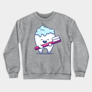 Cute Tooth Brushing Crewneck Sweatshirt